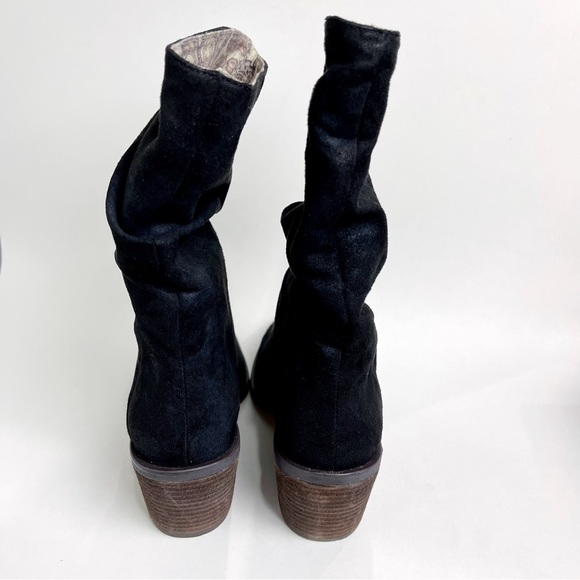 Band of Gypsies Womens Black Crash Pull On Block Heel Mid Calf Boots Size 6 - Picture 10 of 10